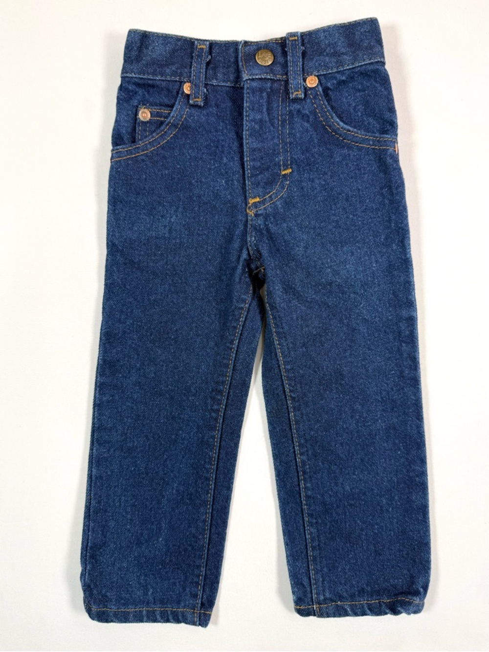 VINTAGE LEE Boys Toddler Cowboy Western Dark Straight Leg Jeans 2T Slim Rodeo‎
